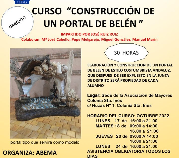 CURSO TALLER: CONSTRUCCIÓN DE UN PORTAL DE BELEN COSTUMBRISTA